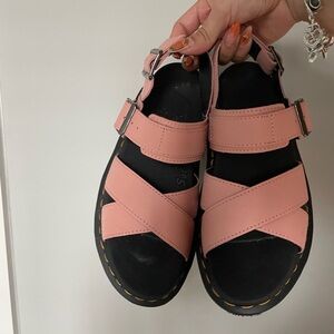 VOSS II ATHENA LEATHER STRAP PLATFORM SANDALS